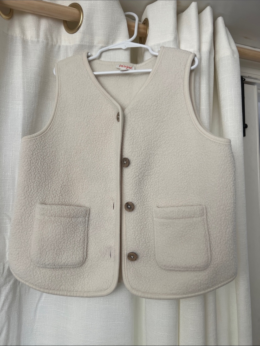 Cat & Jack Cream Fleece Vest